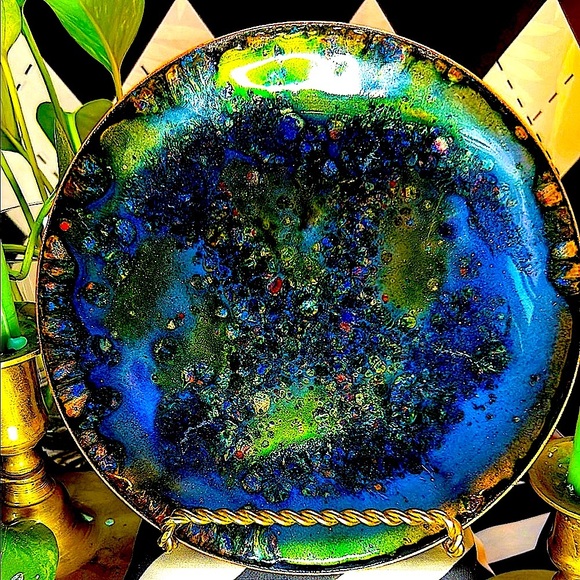 Other - Copper Enamel Art Plate | Vibrant Hand-Fired Colors • One-of-a-Kind